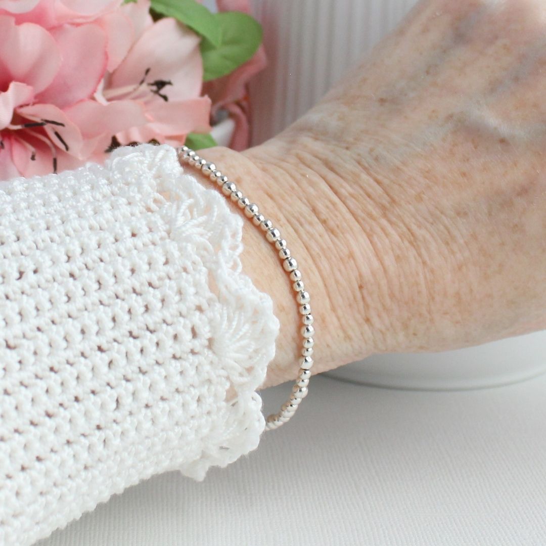 Mixed 2.5mm & 3mm Sterling Silver Stacking Bracelet - Il Sussurro