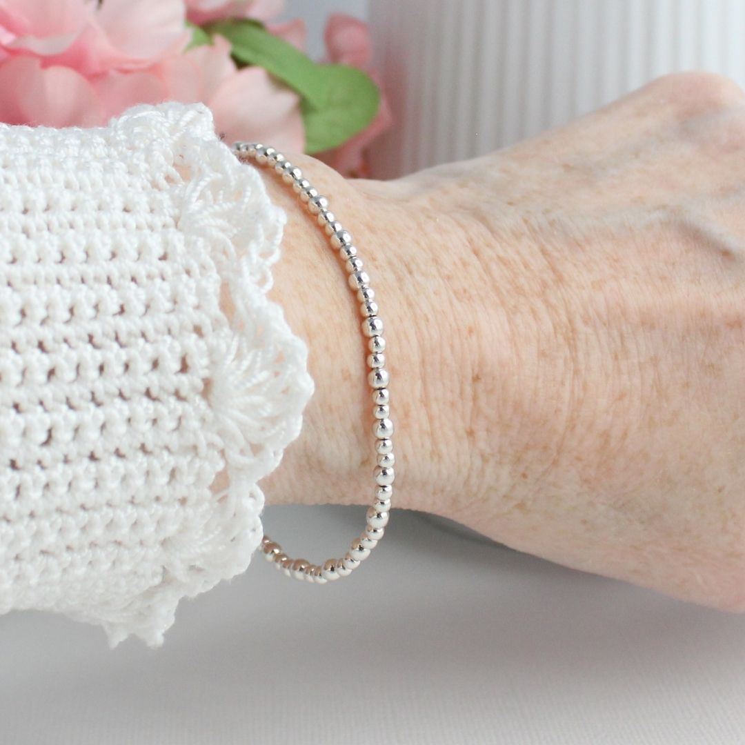 Mixed 2.5mm & 3mm Sterling Silver Stacking Bracelet - Il Sussurro