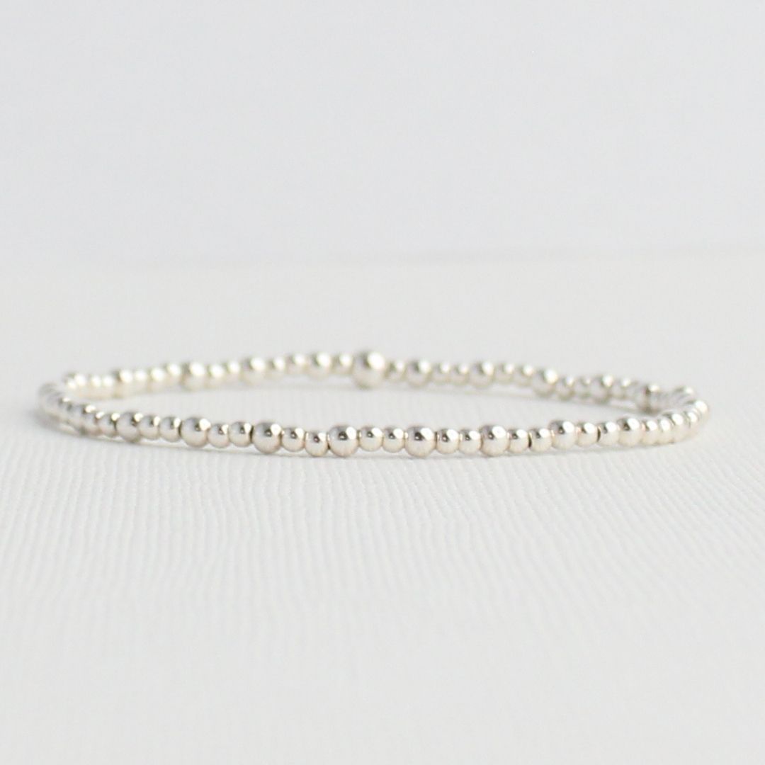 Mixed 2.5mm & 3mm Sterling Silver Stacking Bracelet - Il Sussurro