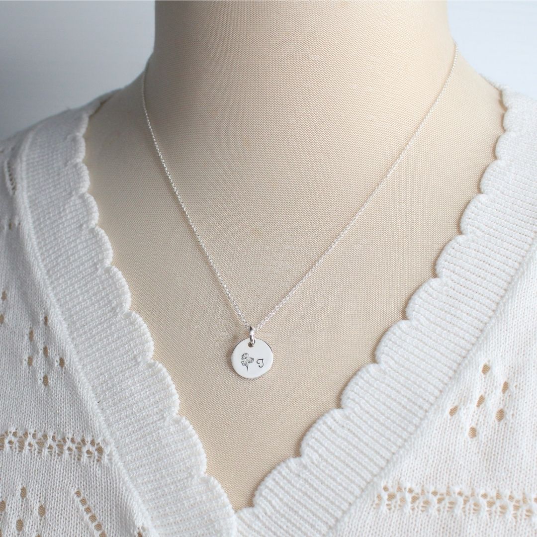 April Birth Flower Pendant Necklace – Sweet Pea Bella Love Drop