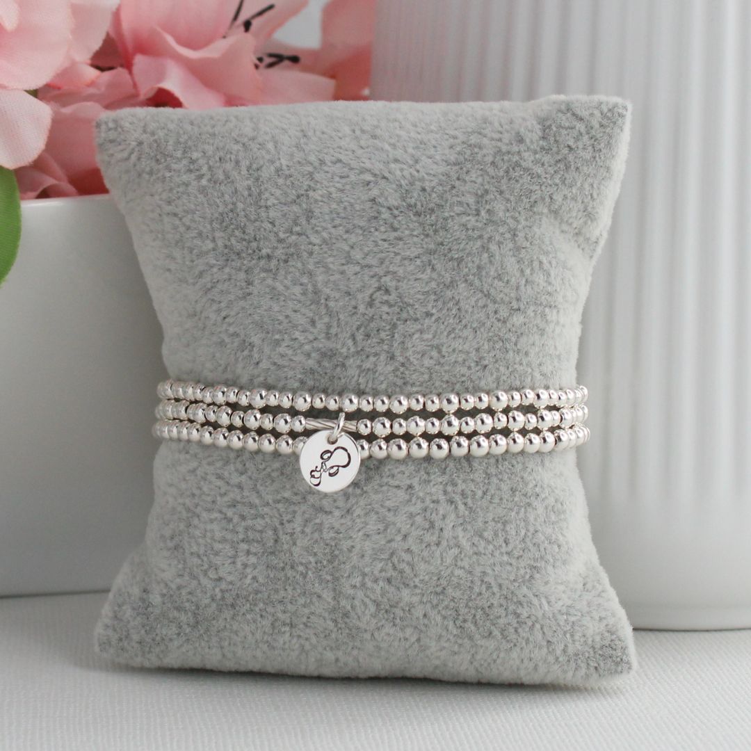 Aquarius Zodiac Sterling Silver Stacking Bracelet – Mia Love Drop