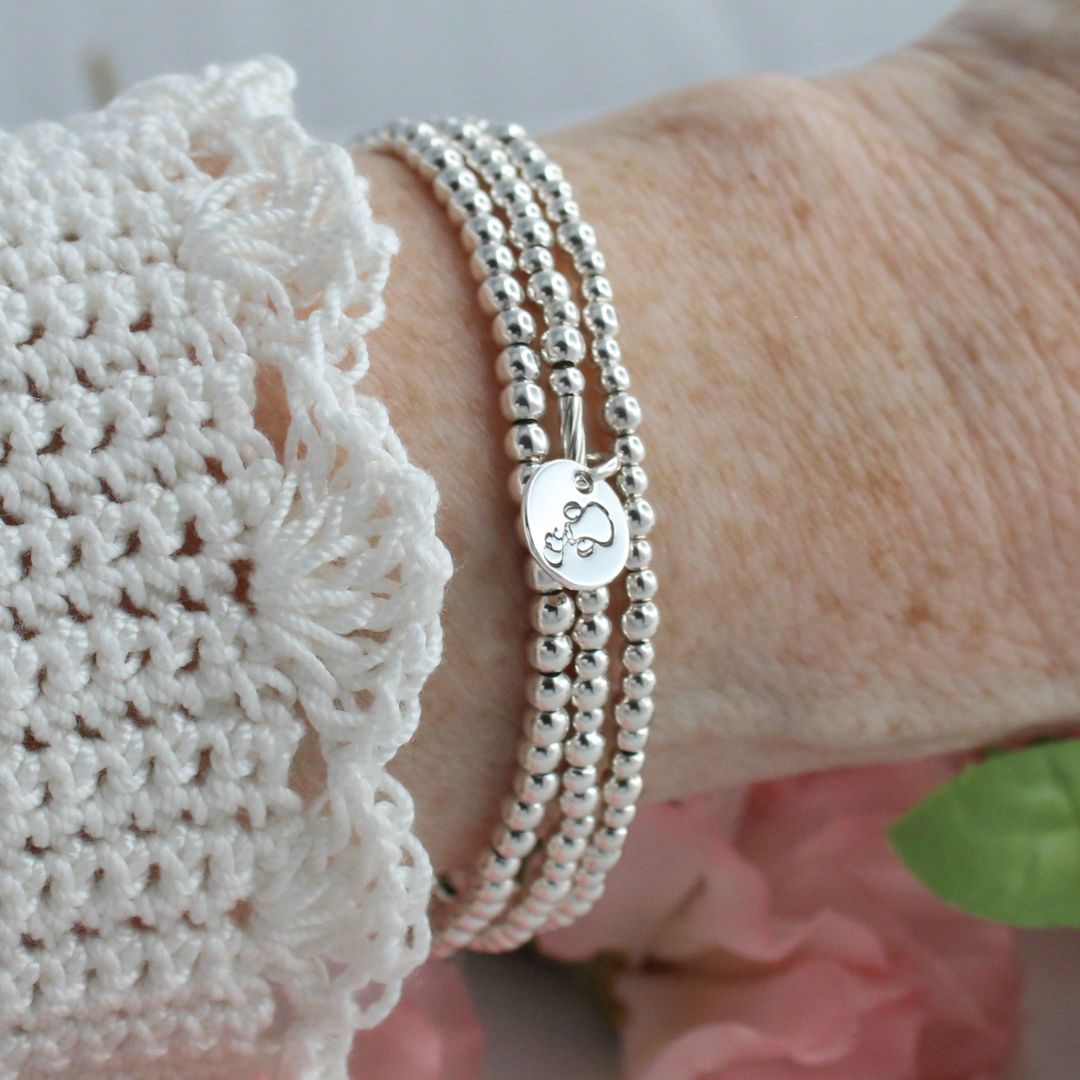 Aquarius Zodiac Sterling Silver Stacking Bracelet – Mia Love Drop
