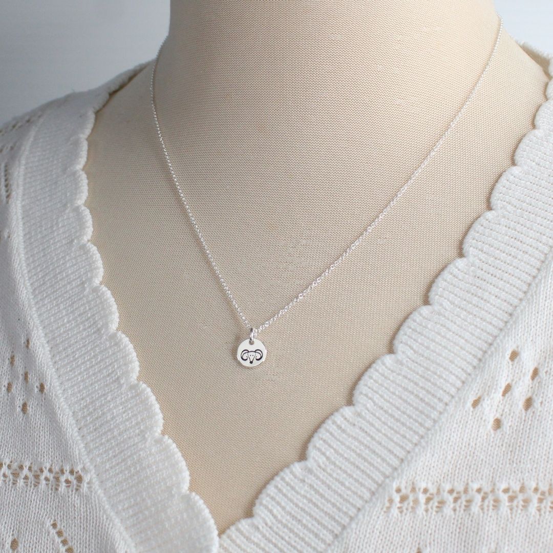Zodiac Pendant Necklace - Aries Mia Love Drop