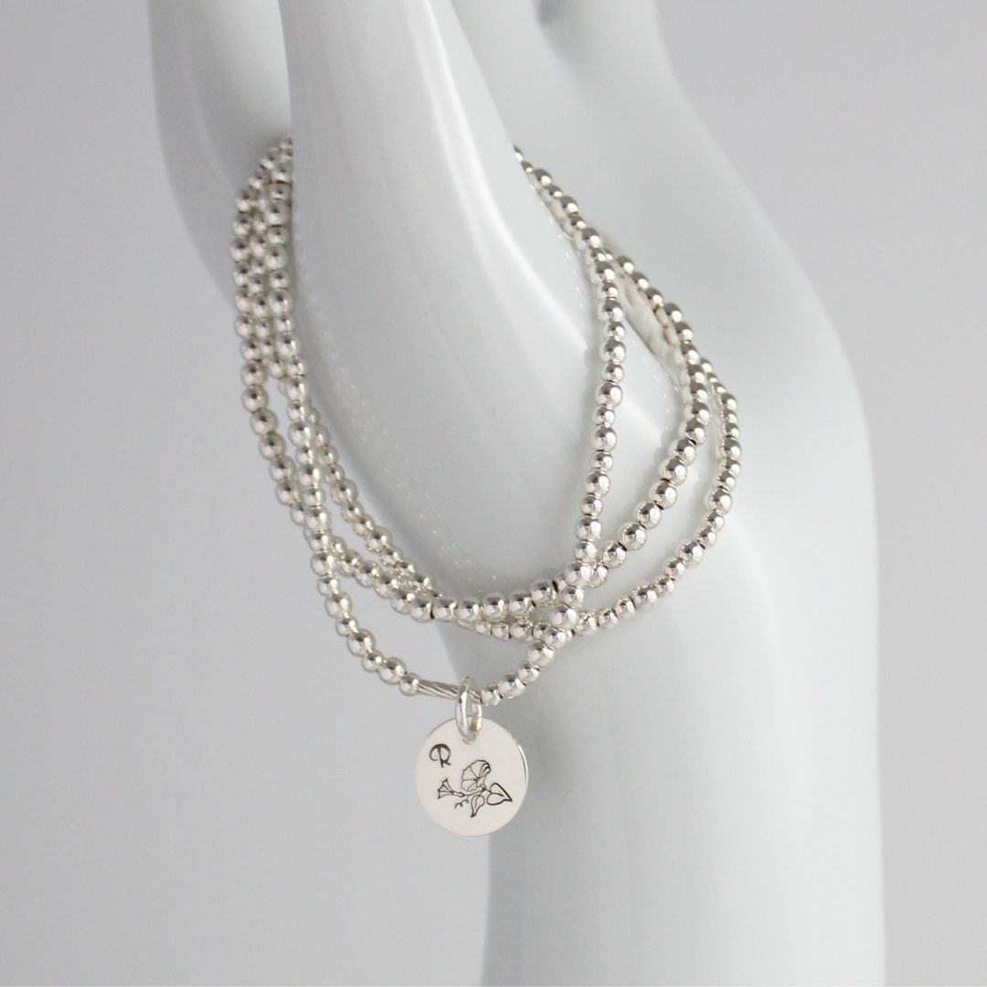 September Birth Flower Bracelet – Morning Glory Bella Love Drop