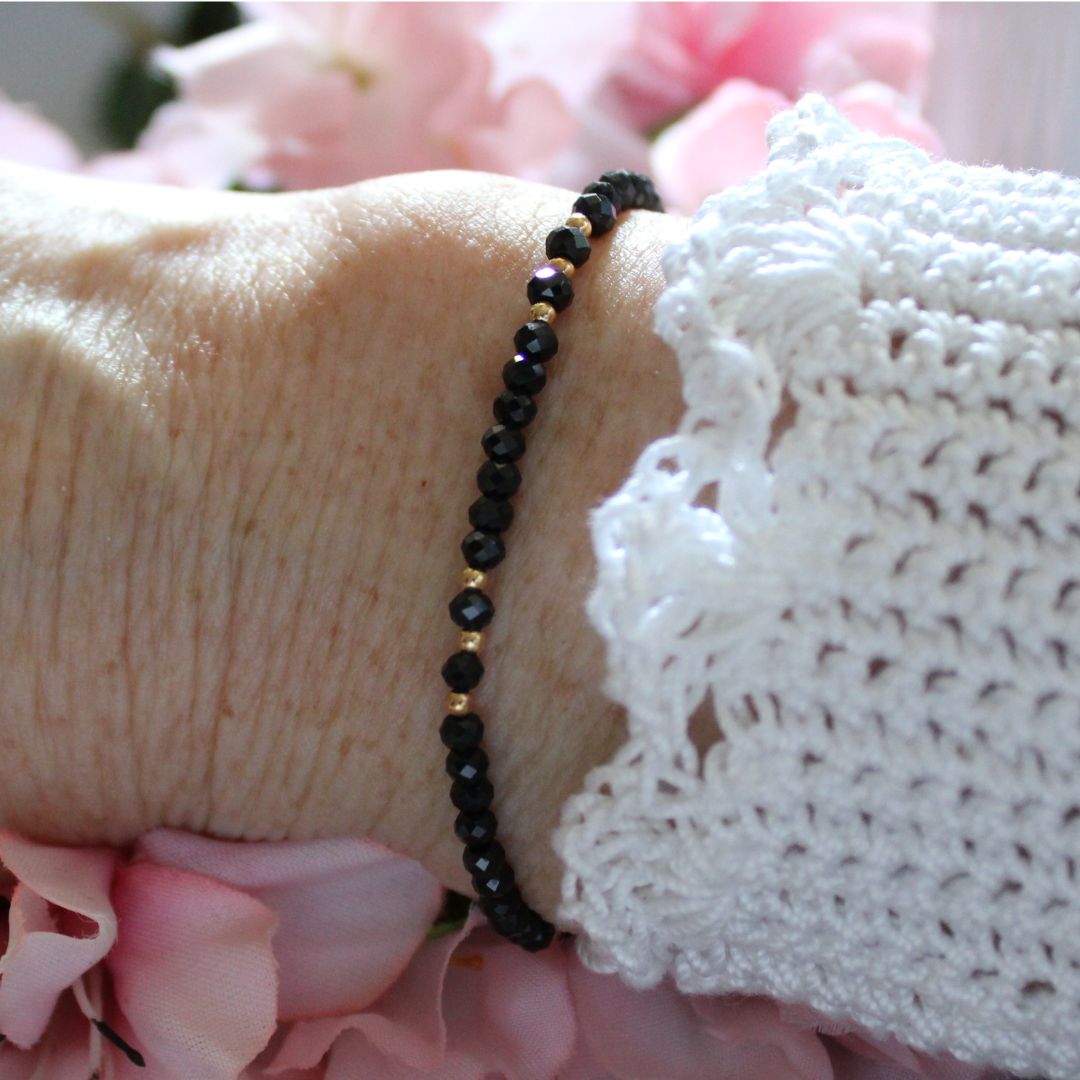 Black Spinel Gemstone Bracelet - Eclipse