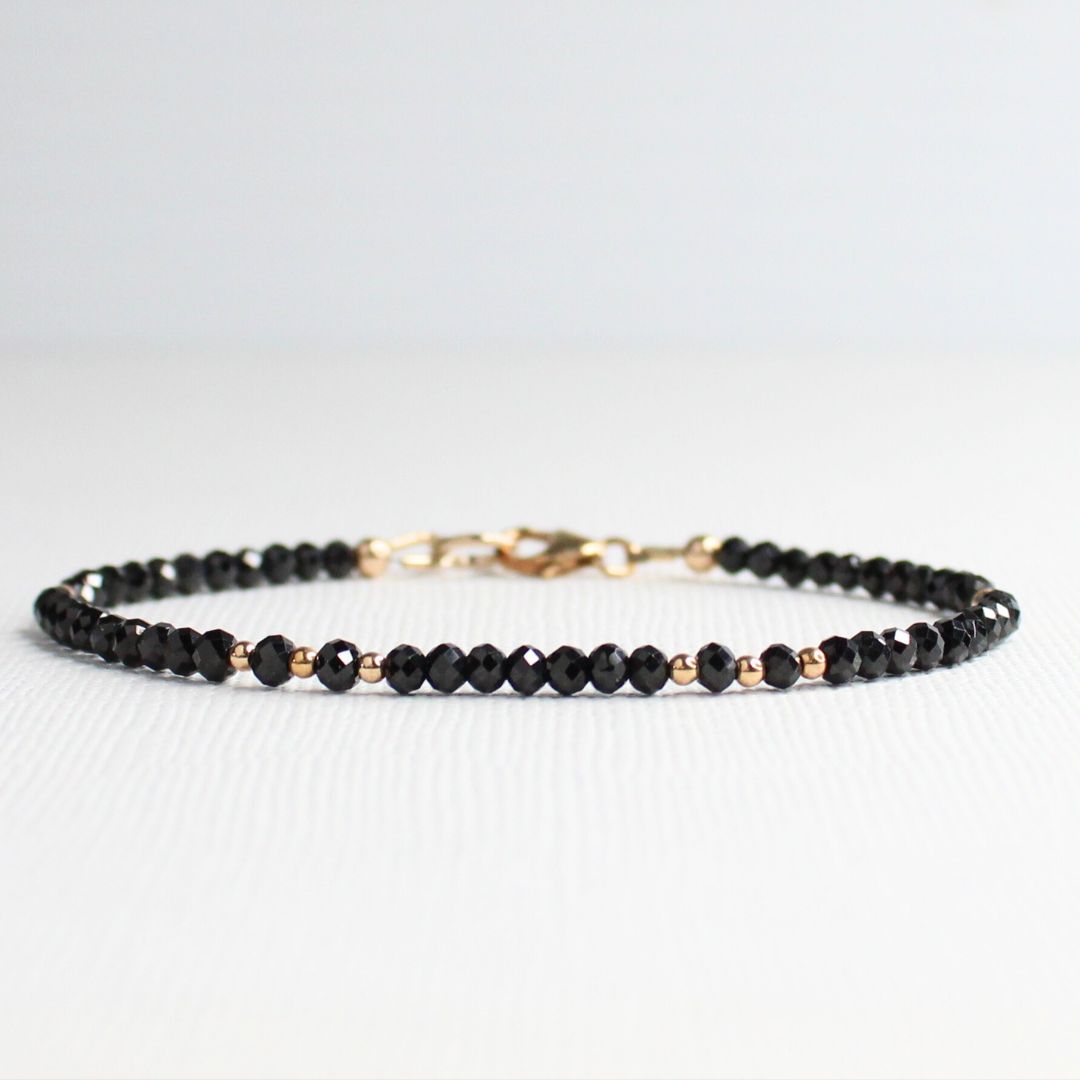 Eclipse Black Spinel Gemstone Bracelet