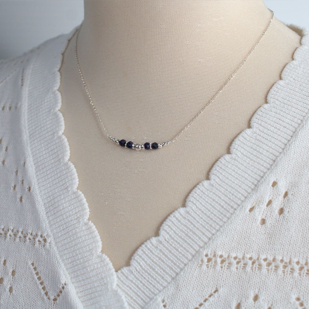 Sapphire September Sterling Silver Birthstone Necklace - Truth