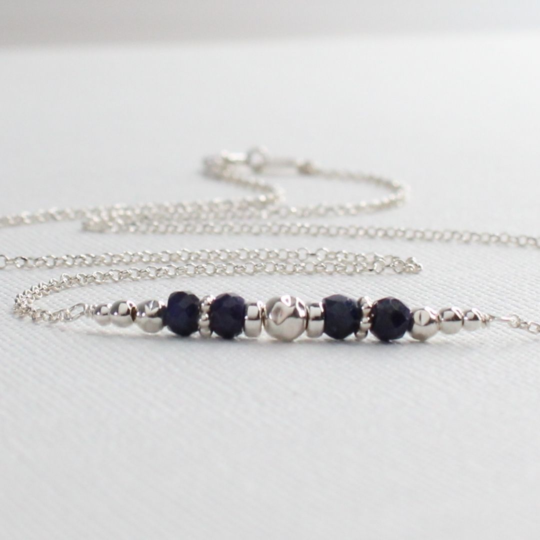 Sapphire September Sterling Silver Birthstone Necklace - Truth