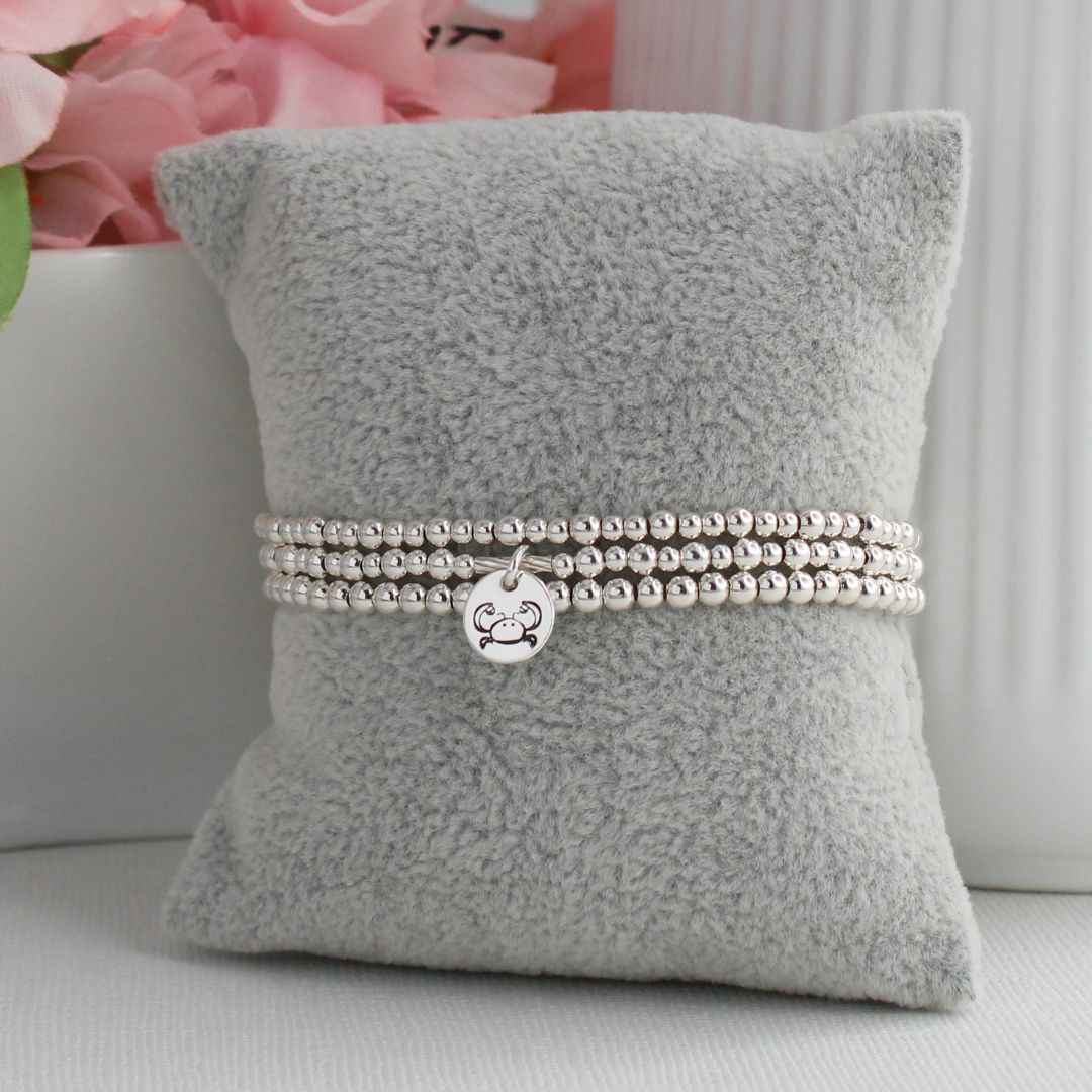 Cancer Zodiac Sterling Silver Stacking Bracelet – Mia Love Drop