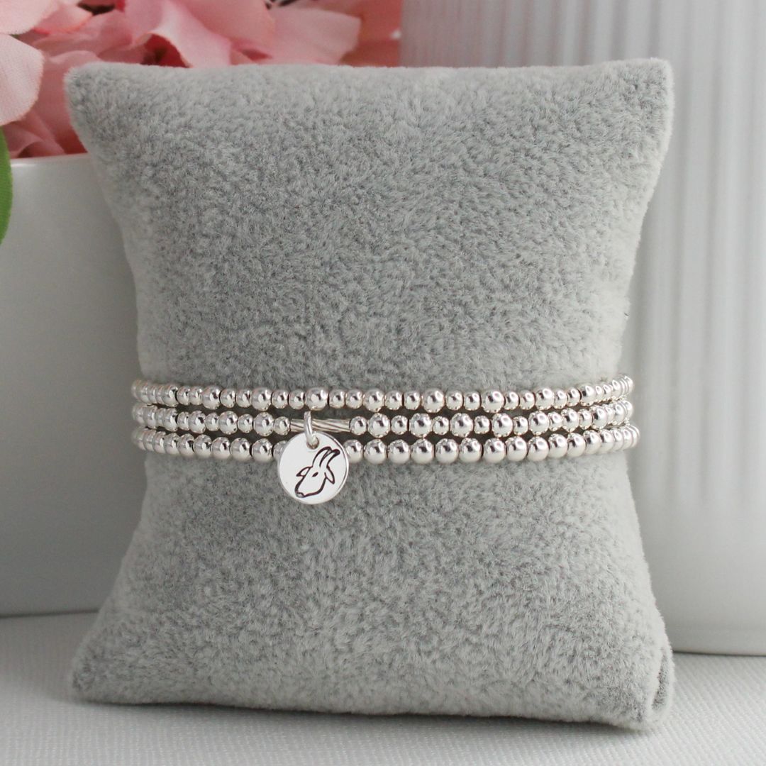 Capricorn Zodiac Sterling Silver Stacking Bracelet – Mia Love Drop
