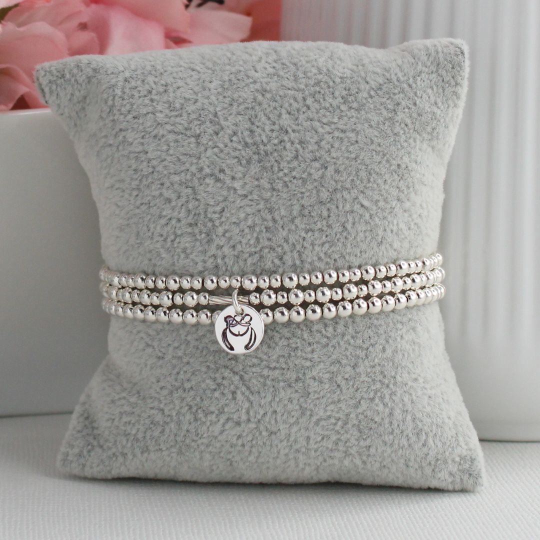 Gemini Zodiac Sterling Silver Stacking Bracelet – Mia Love Drop
