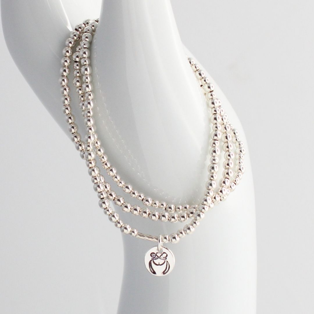 Gemini Zodiac Sterling Silver Stacking Bracelet – Mia Love Drop