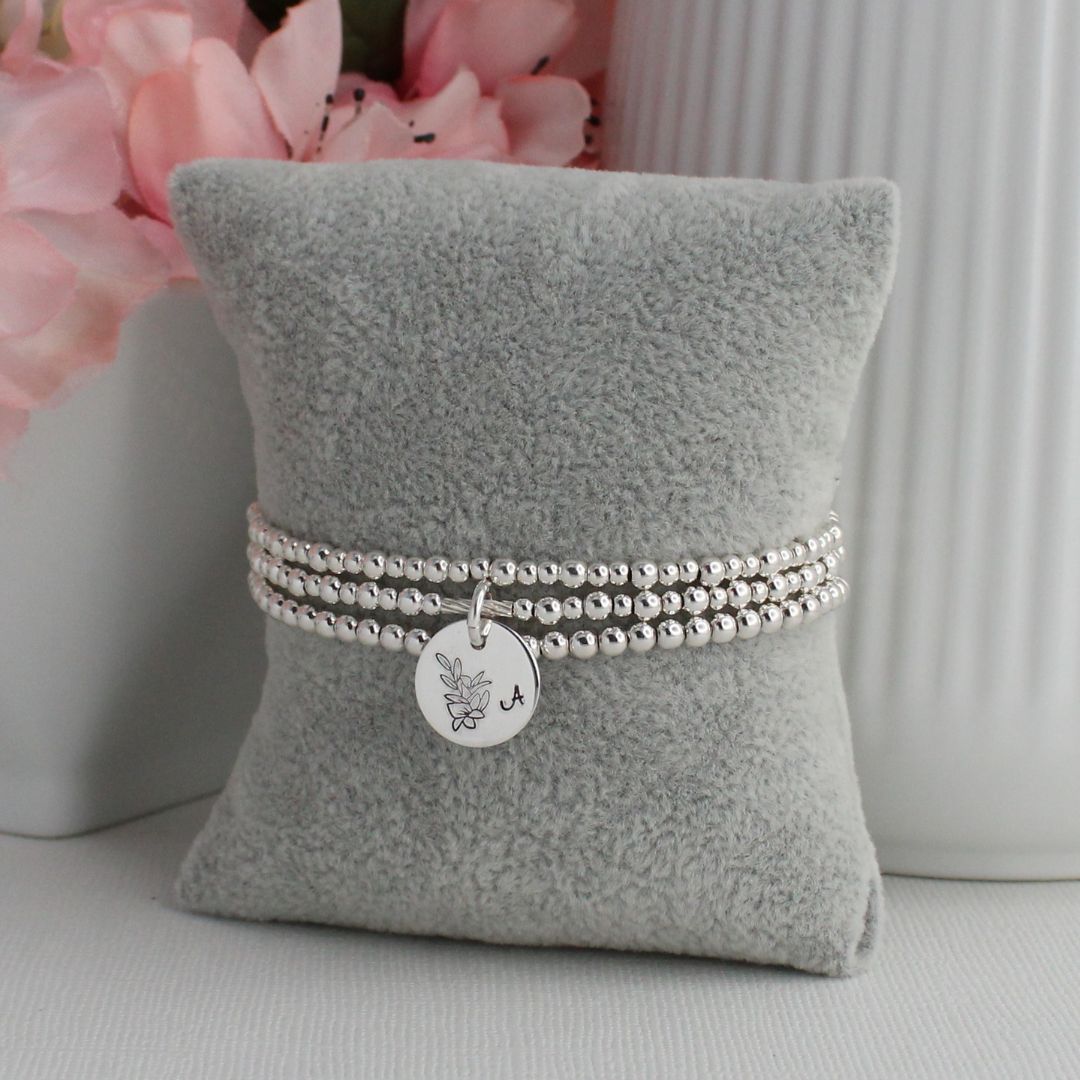 August Birth Flower Bracelet – Gladiolus Bella Love Drop