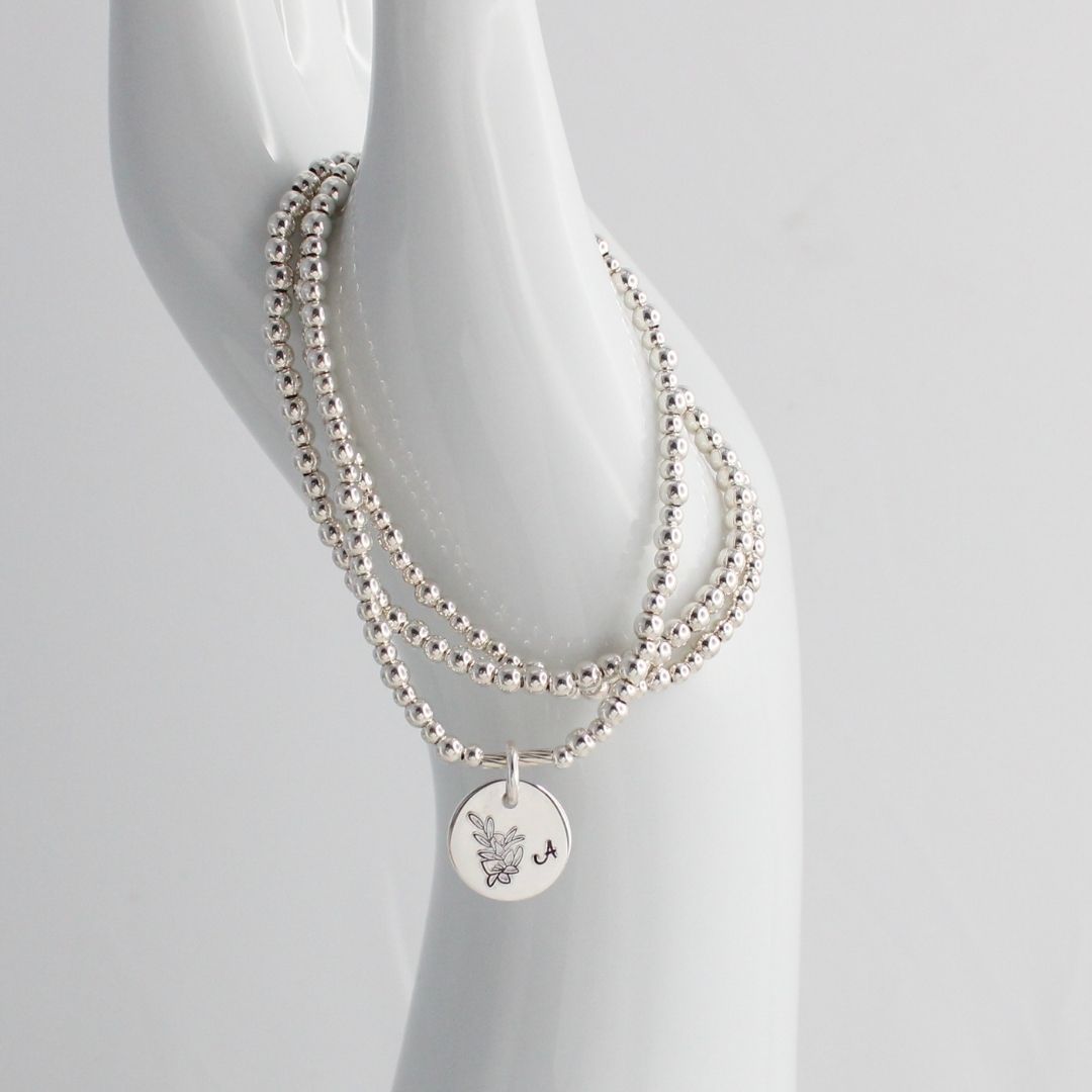 August Gladiolus Birth Flower Bracelet – Bella Love Drop