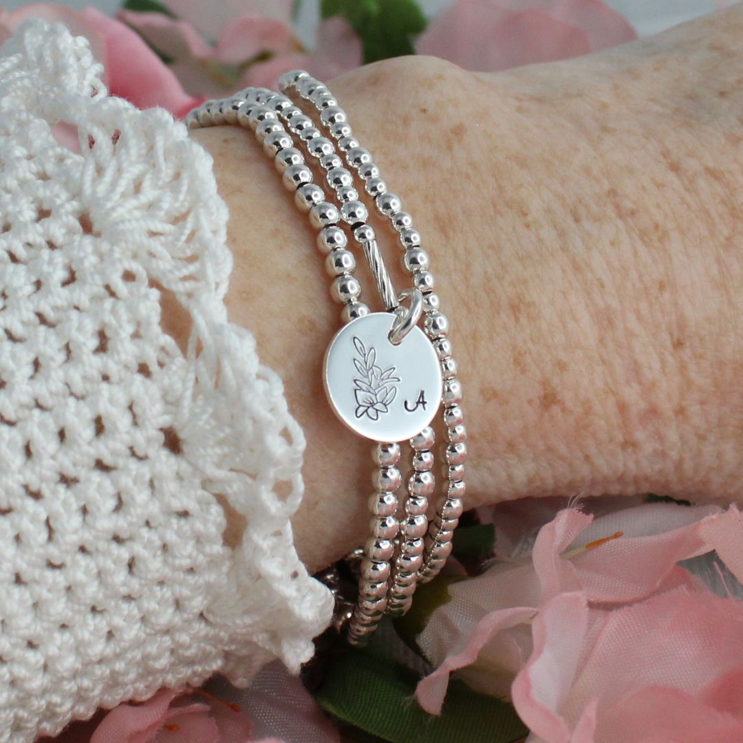 August Birth Flower Bracelet – Gladiolus Bella Love Drop