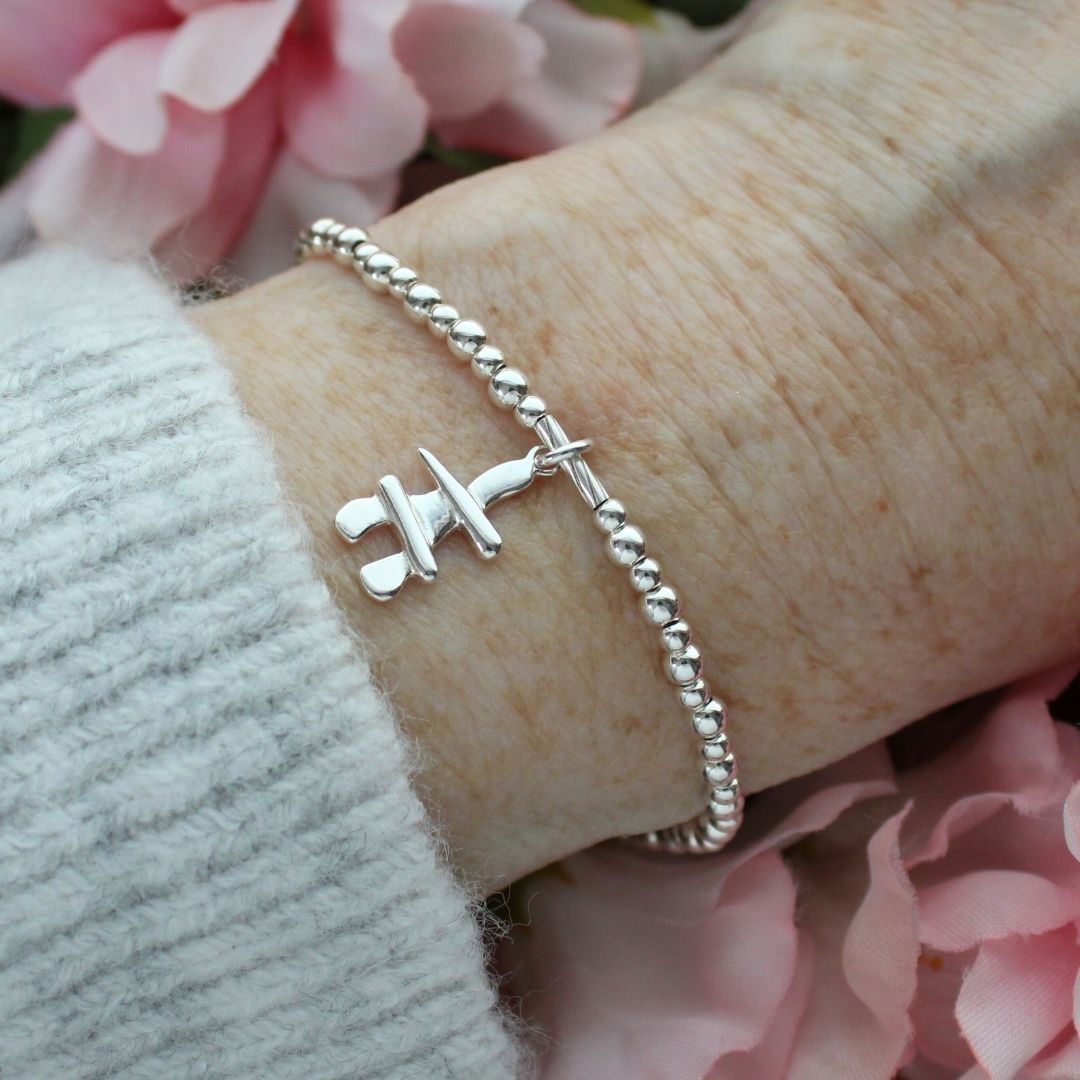 Inukshuk Charm Beaded Stacking Bracelet