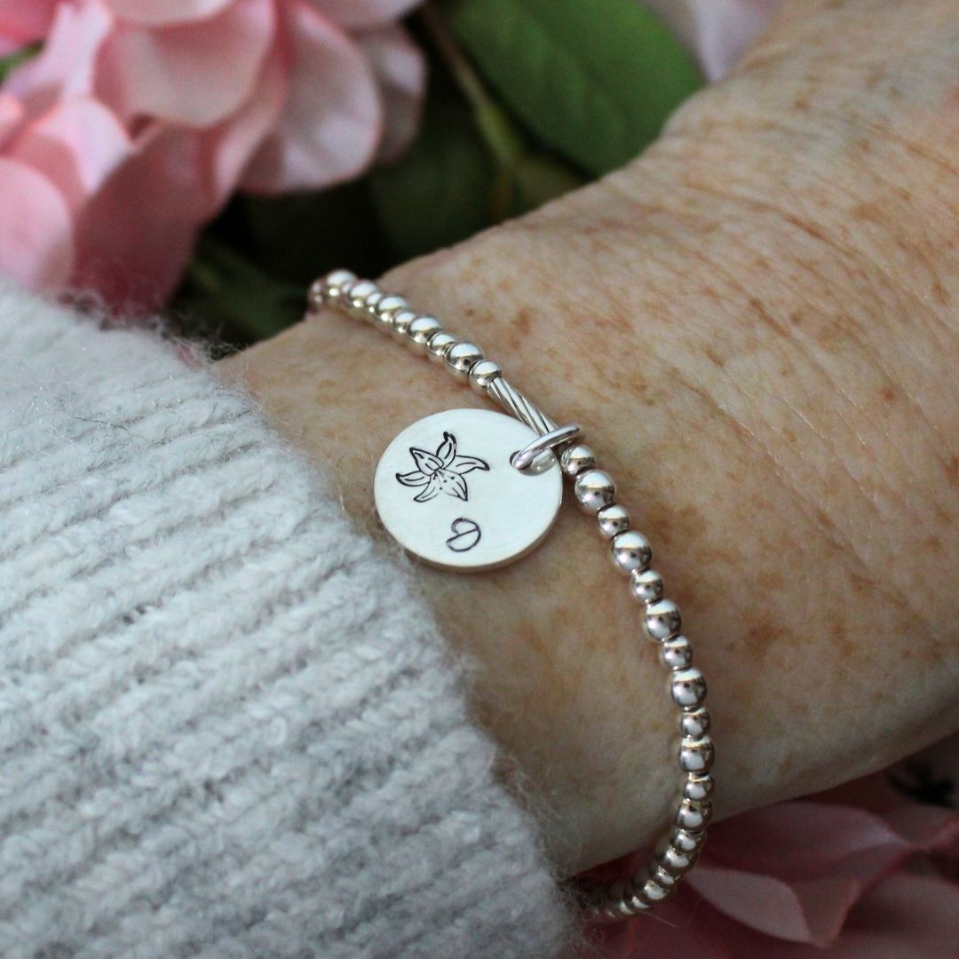 July Birth Flower Bracelet – Lily Bella Love Drop