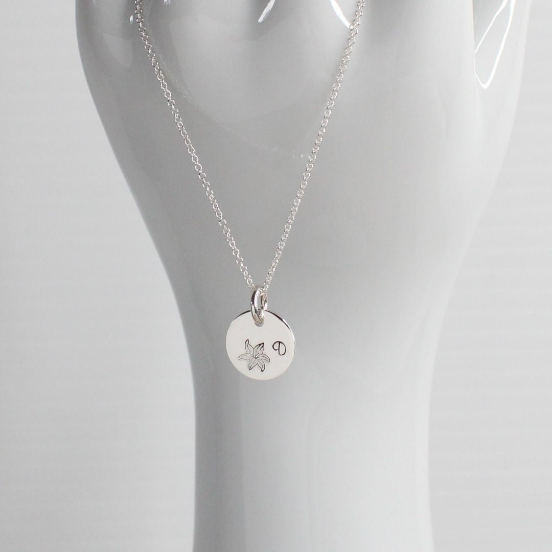 July Birth Flower Pendant Necklace – Lily Bella Love Drop