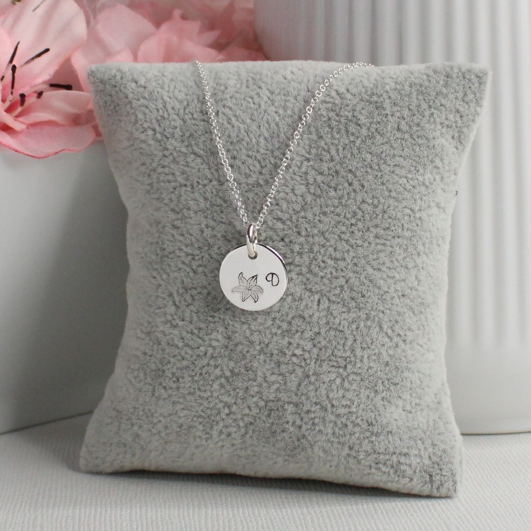 July Birth Flower Pendant Necklace – Lily Bella Love Drop