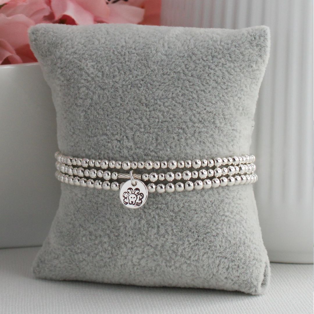 Leo Zodiac Sterling Silver Stacking Bracelet – Mia Love Drop