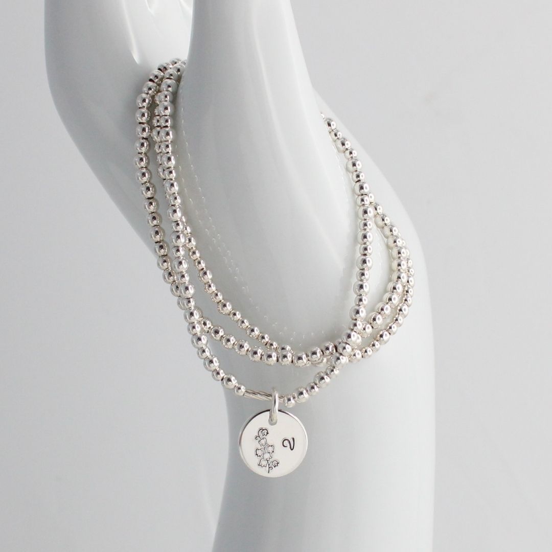 May Birth Flower Bracelet – Lily of the Valley Bella Love Drop