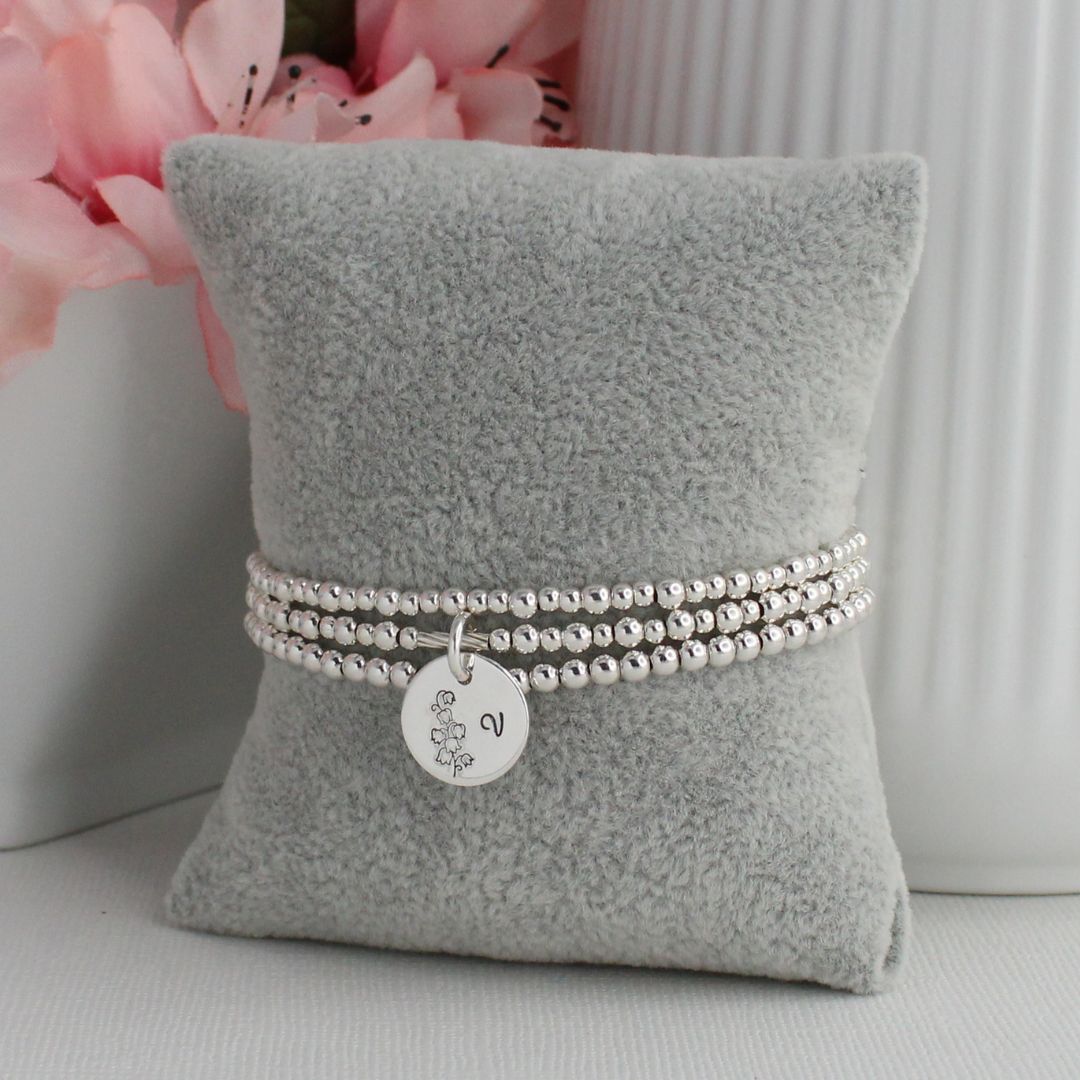 May Birth Flower Bracelet – Lily of the Valley Bella Love Drop