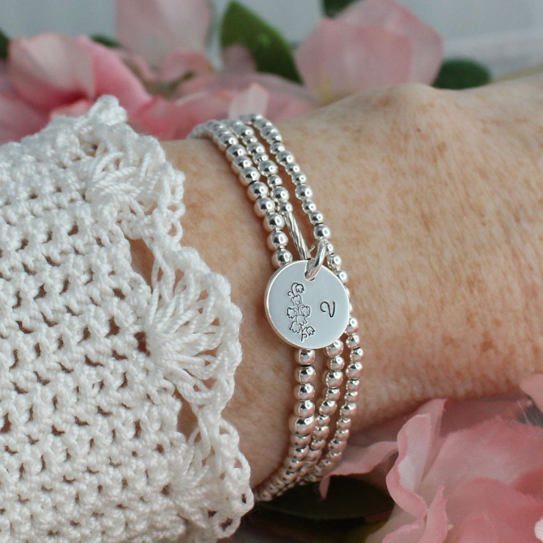 May Birth Flower Bracelet – Lily of the Valley Bella Love Drop