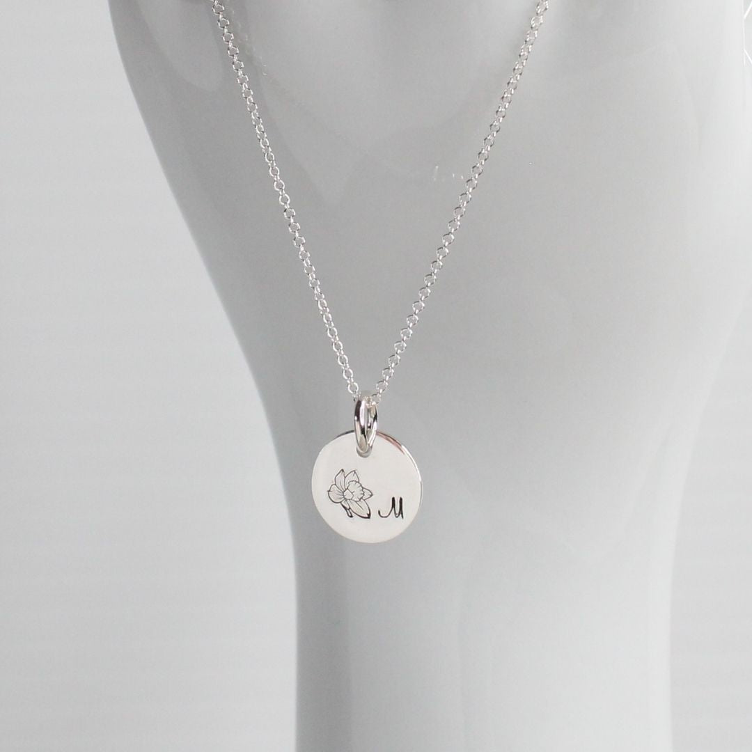 March Birth Flower Pendant Necklace – Daffodil Bella Love Drop