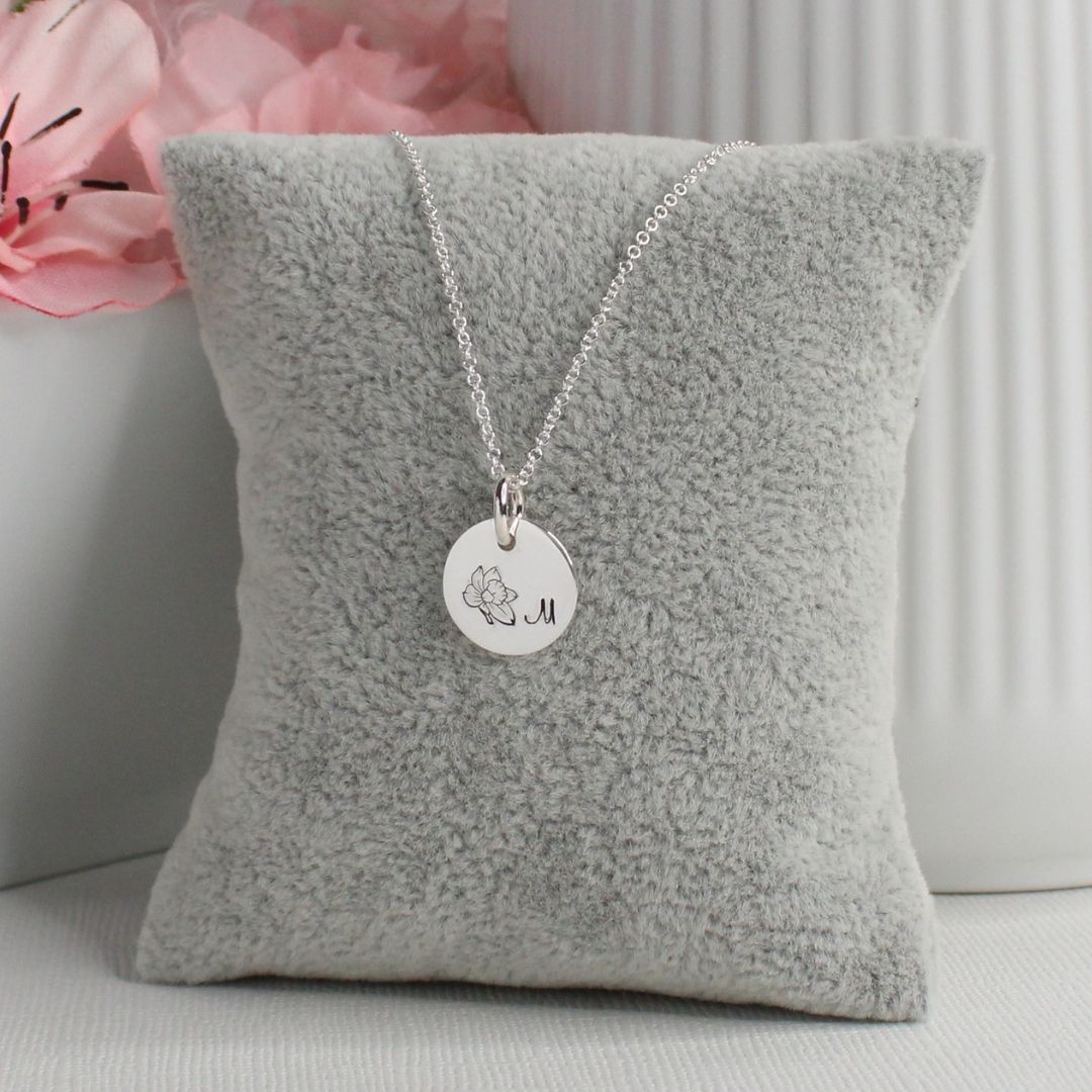 March Birth Flower Pendant Necklace – Daffodil Bella Love Drop