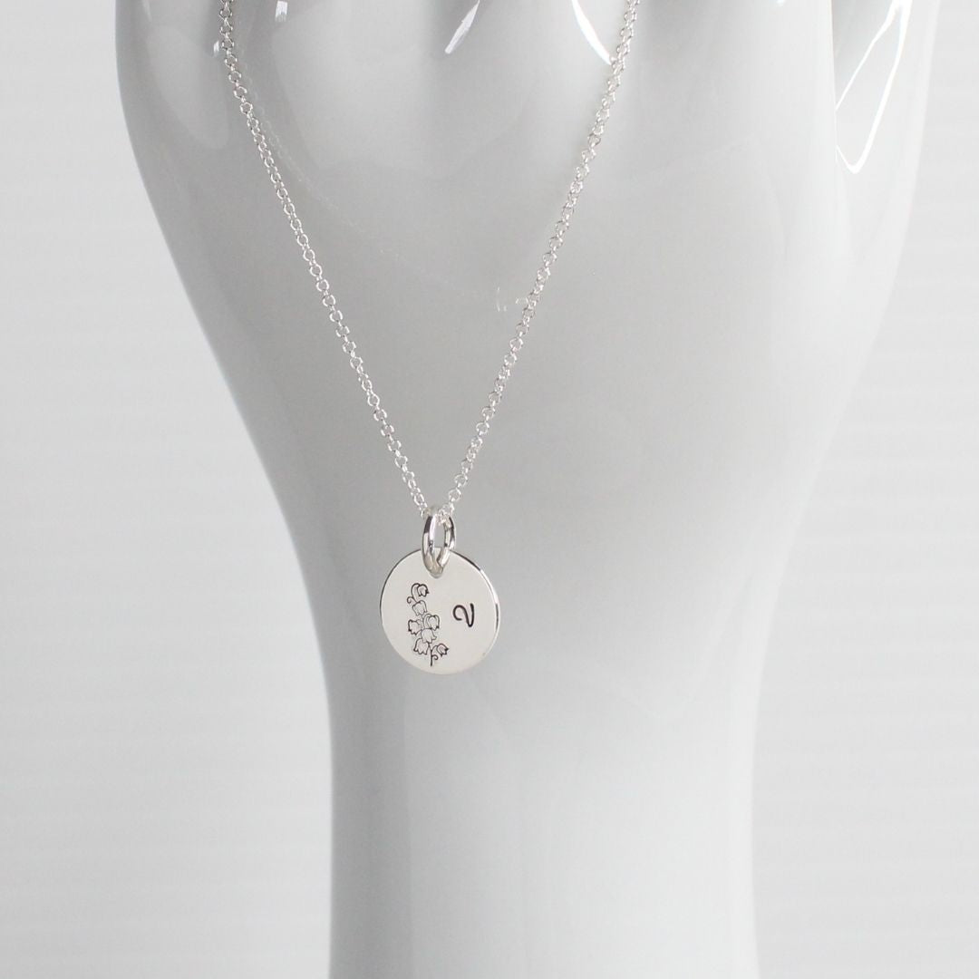 May Birth Flower Pendant Necklace – Lily of the Valley Bella Love Drop