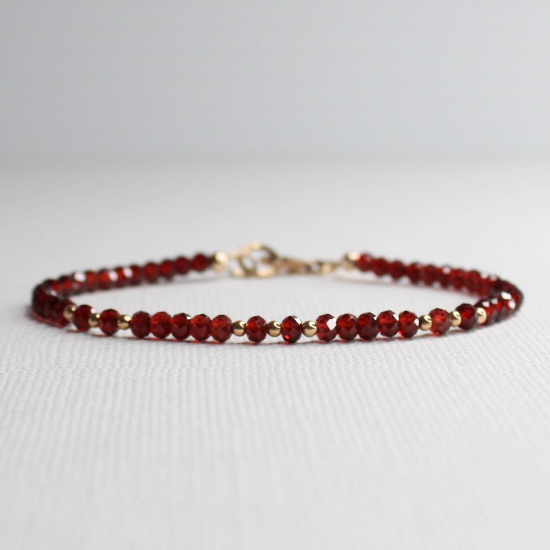 Elara Mozambique Garnet Gemstone Bracelet