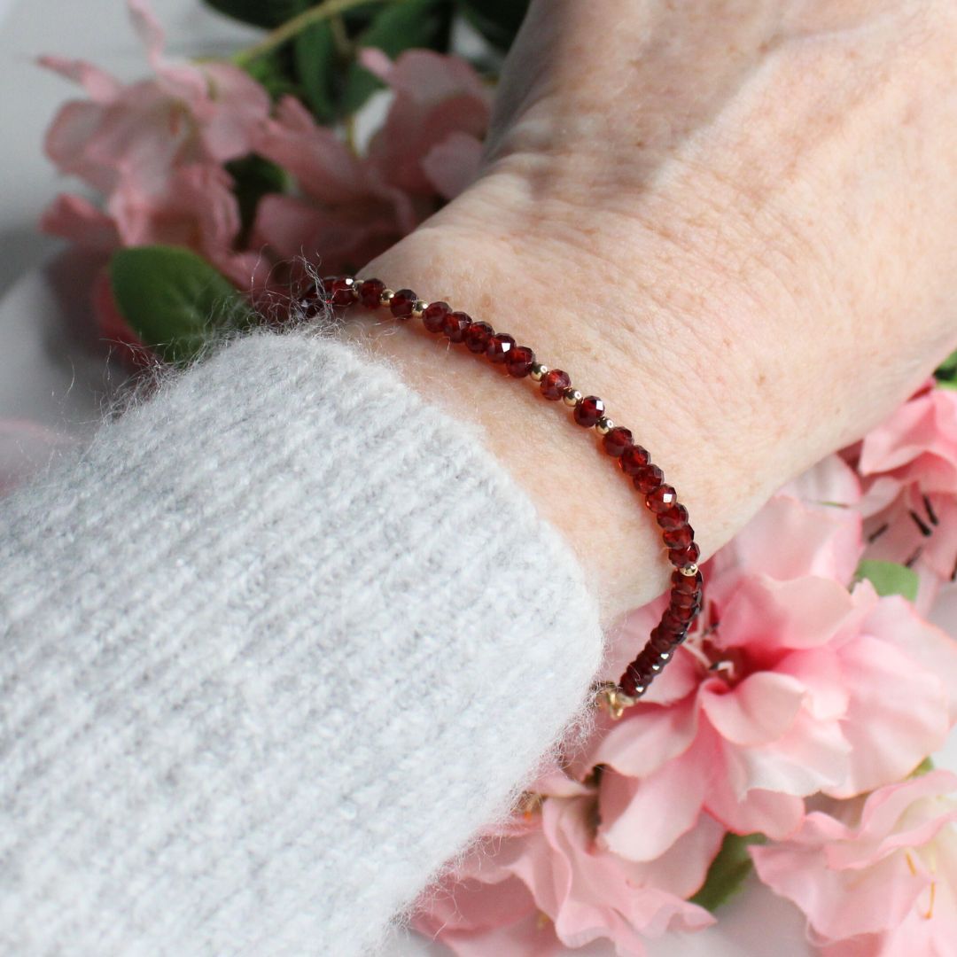 Elara Mozambique Garnet Gemstone Bracelet