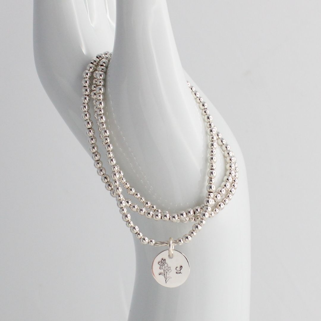 December Birth Flower Bracelet – Narcissus Bella Love Drop