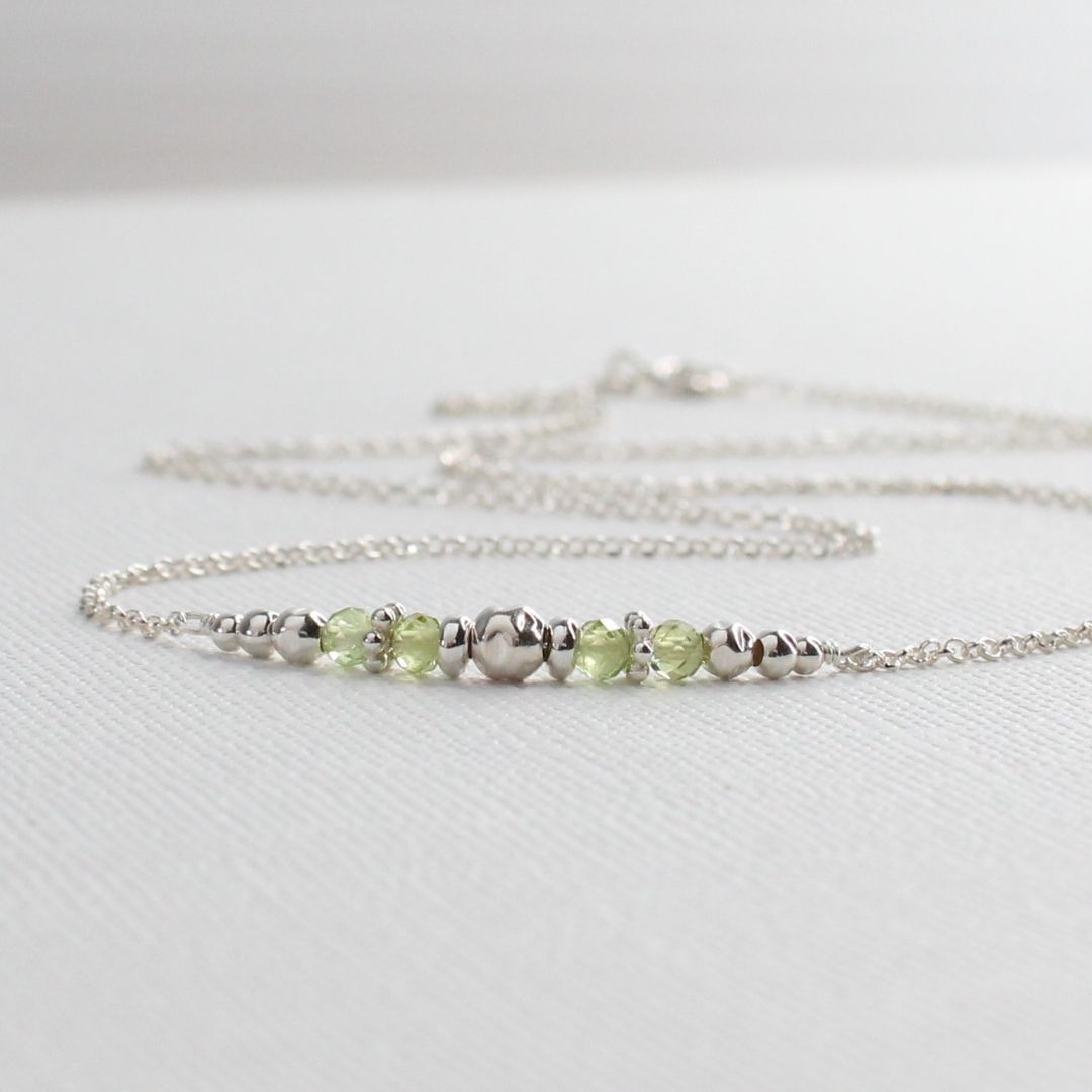 Peridot August Birthstone Sterling Silver Necklace - Thrive