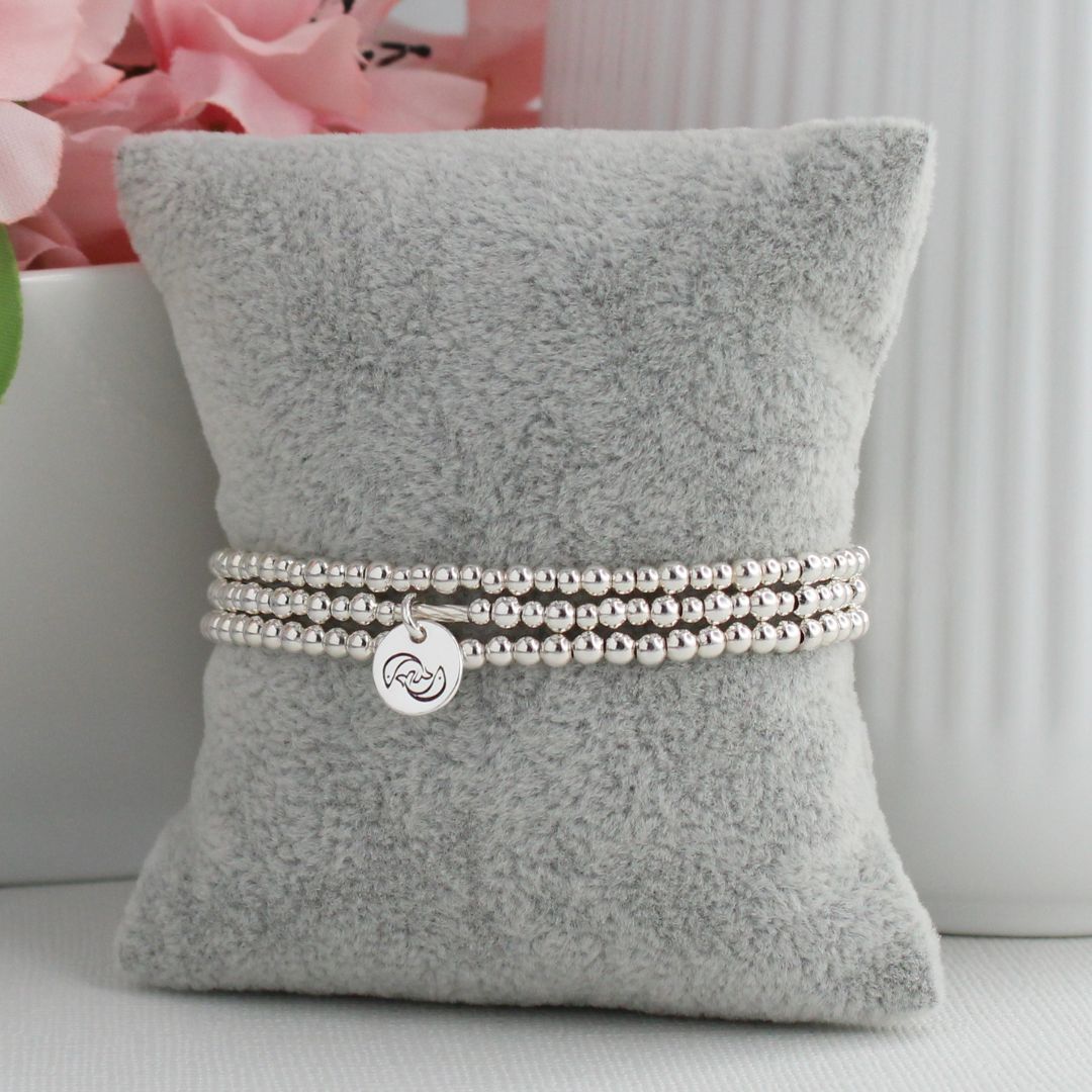 Pisces Zodiac Sterling Silver Stacking Bracelet – Mia Love Drop