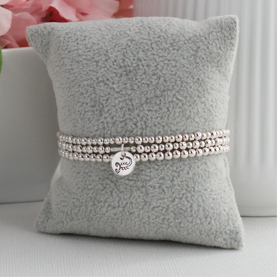 Scorpio Zodiac Sterling Silver Stacking Bracelet – Mia Love Drop