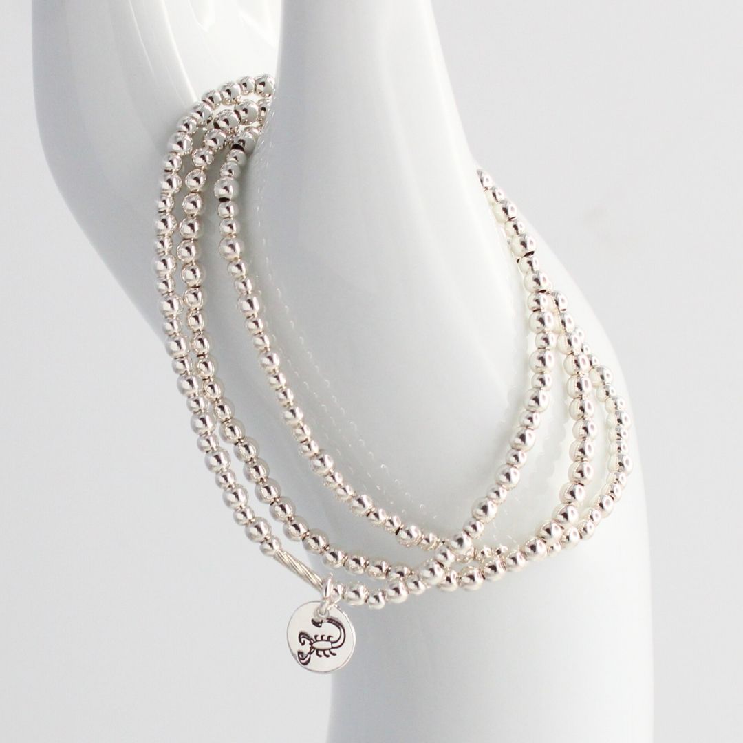 Scorpio Zodiac Sterling Silver Stacking Bracelet – Mia Love Drop