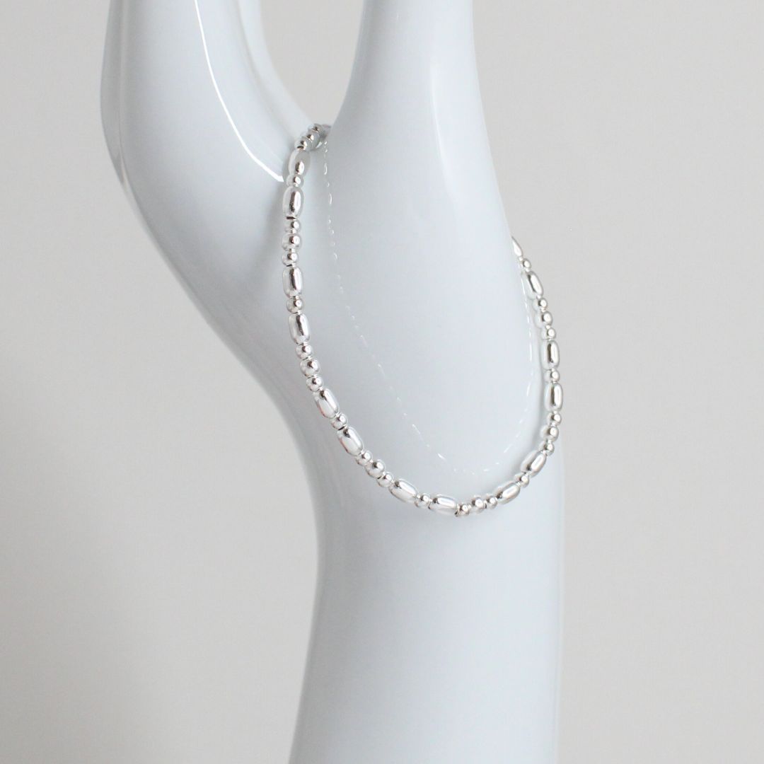 Sterling Silver Beaded Bracelet – Nora | Iconic Collection