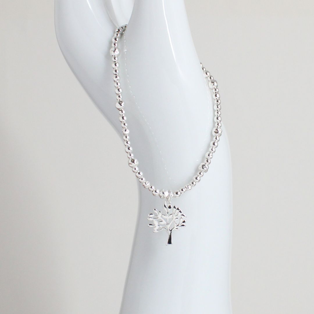 Tree Charm Beaded Stacking Bracelet - Chloe