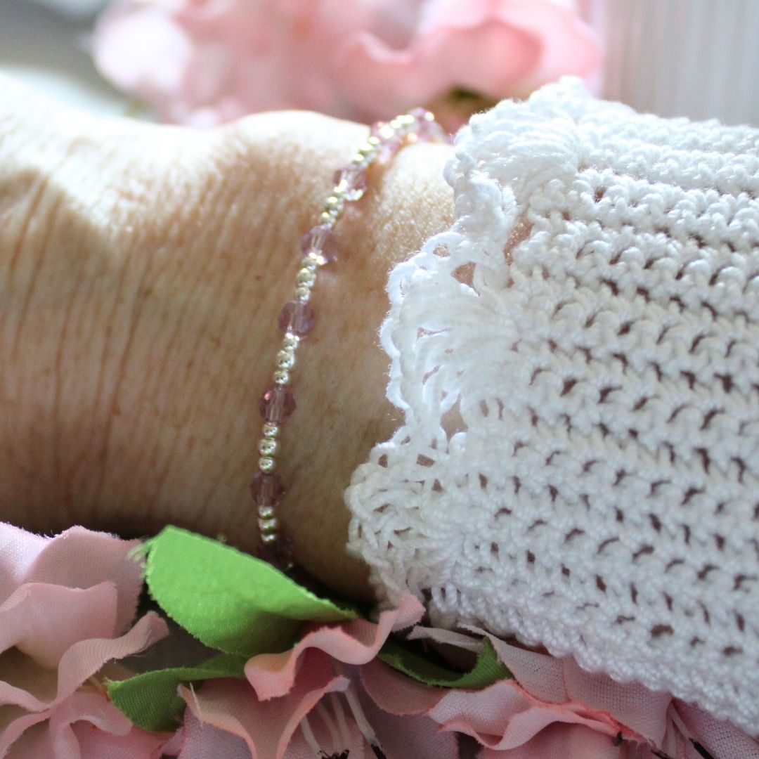 June Birthstone Sterling Silver Bracelet Stack – Made with Swarovski Crystal