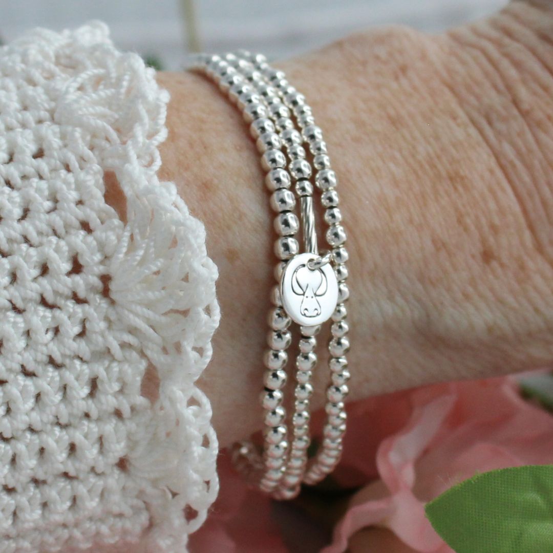 Taurus Zodiac Sterling Silver Stacking Bracelet – Mia Love Drop