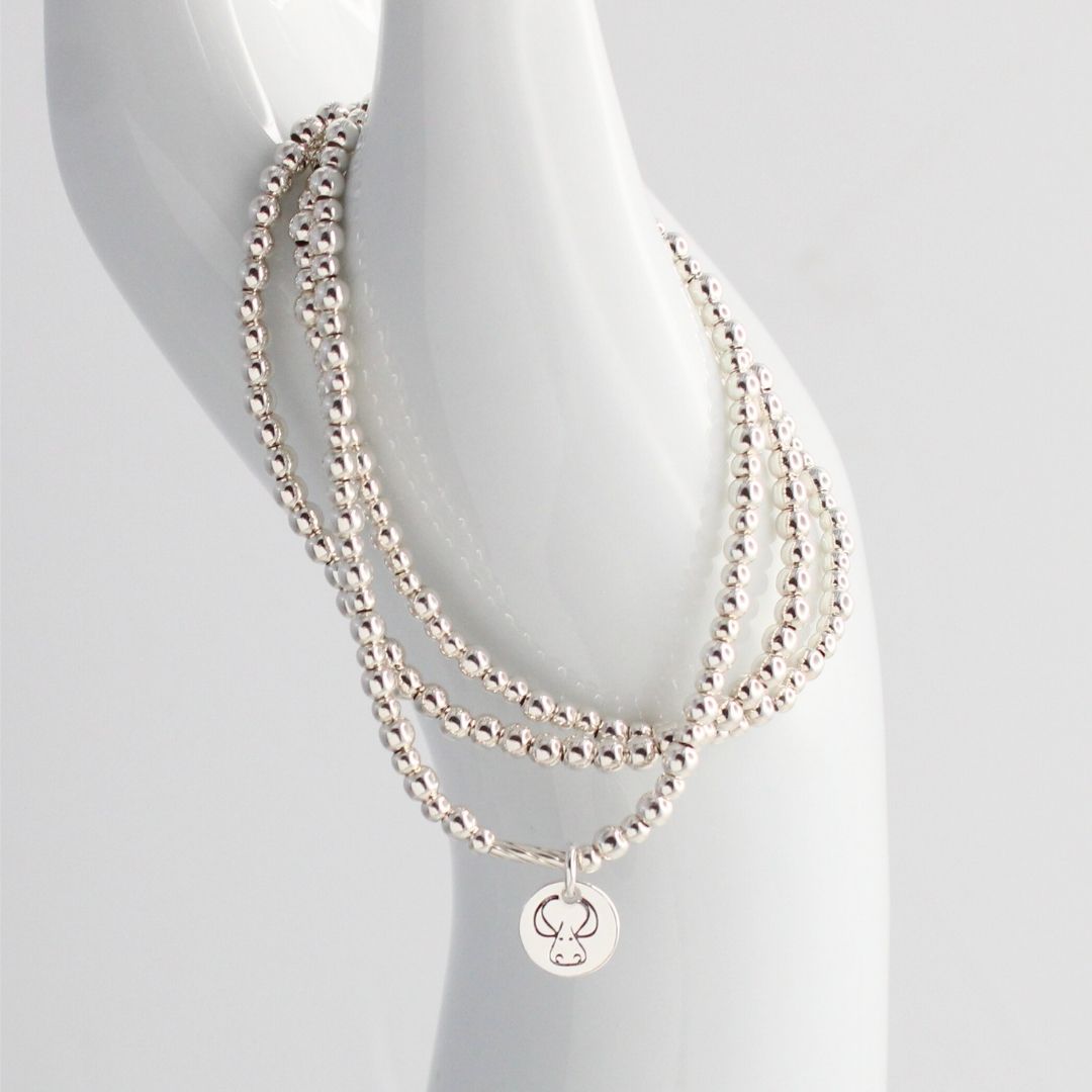 Taurus Zodiac Sterling Silver Stacking Bracelet – Mia Love Drop