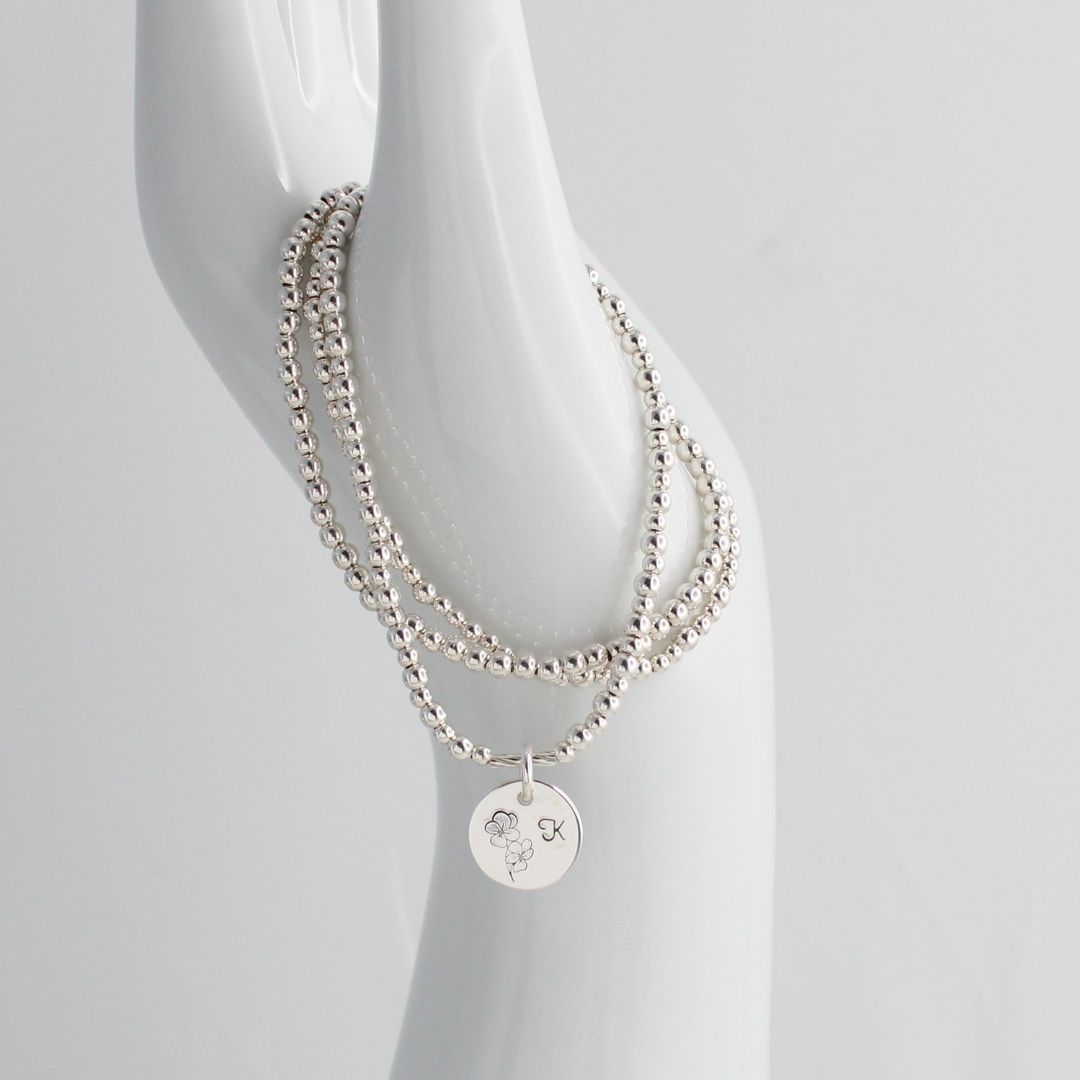February Birth Flower Bracelet – Violet Bella Love Drop