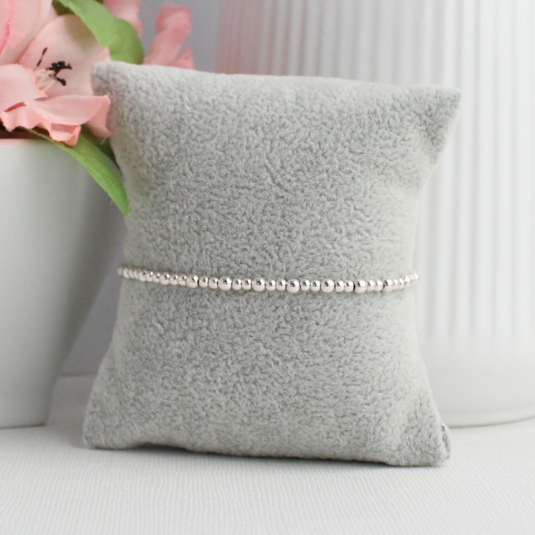 Mixed 2.5mm & 3mm Sterling Silver Stacking Bracelet - Il Sussurro