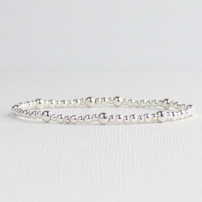 Milano - Sterling Silver Plain Bead Bracelet