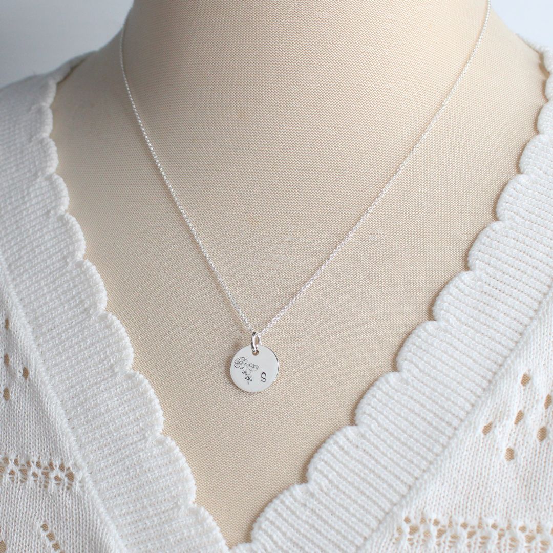 October Birth Flower Pendant Necklace – Cosmos Bella Love Drop