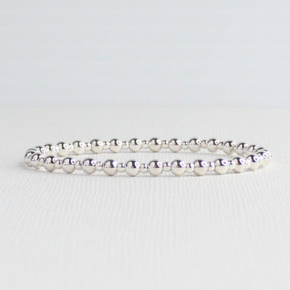 Torino - Sterling Silver Multi Size Bead Bracelet