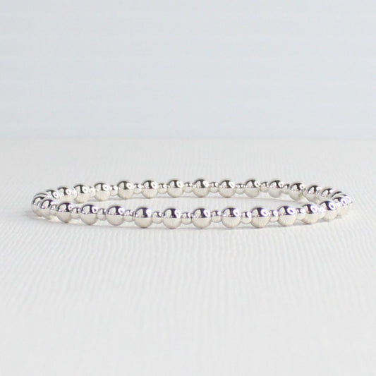 Torino - Sterling Silver Multi Size Bead Bracelet