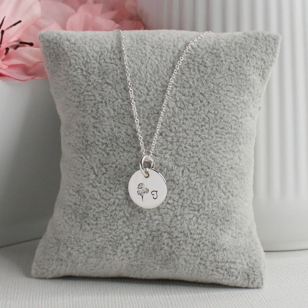 April Birth Flower Pendant Necklace – Sweet Pea Bella Love Drop