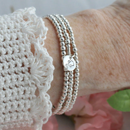 Aquarius Zodiac Sterling Silver Stacking Bracelet – Mia Love Drop